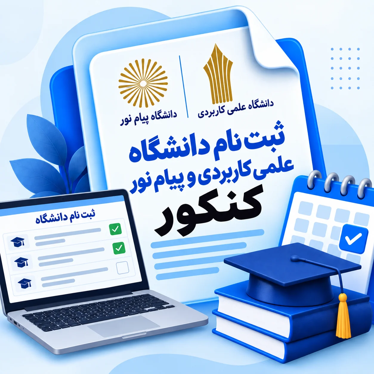 ثبت نام دانشگاه علمی کاربردی و پیام نور کنکور